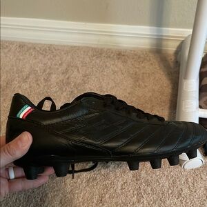 Black Lotto Leather Soccer Cleats